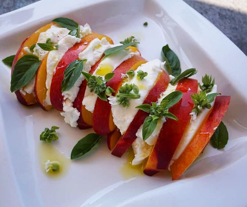 Summer Peach Caprese Salad