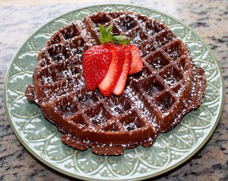 Chocolate Blood Orange Waffles