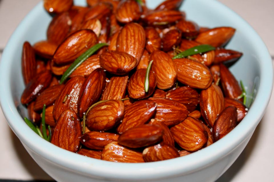 Toasted Almonds with Fresh Rosemary and Olive Wood Smoked Olive Oil