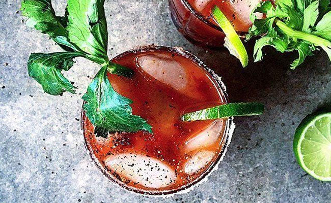 Christmas Morning Herbed Bloody Mary!