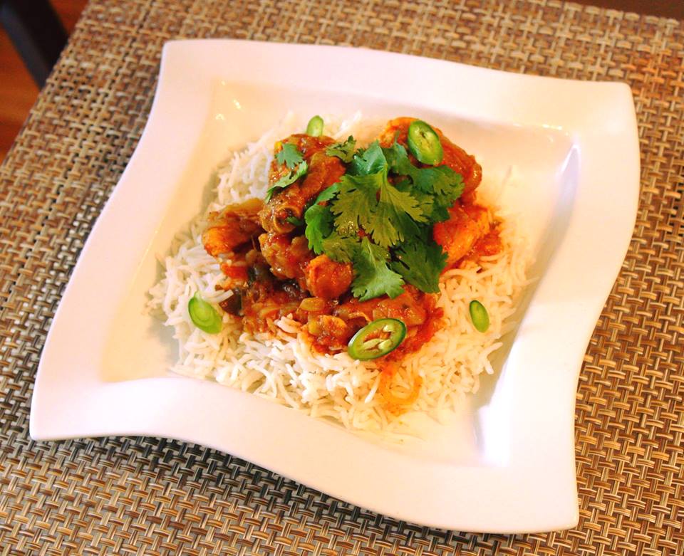 Spicy Chicken Curry With Baklouti Fused Olive Oil