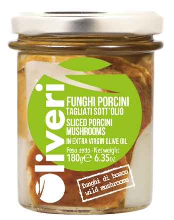Oliveri Porcini Mushrooms in Extra Virgin Olive Oil -  Funghi Porcini Sott'olio