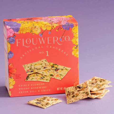 Flouwer Co No.1 Artisanal Crackers - Woody Rosemary, Fresh Dill & Chive
