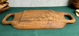 Teak Wood Rustic Handled Tray-Large