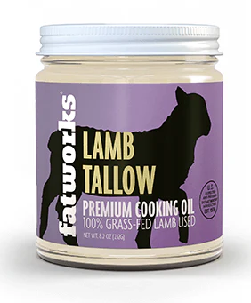FATWORKS Grass-Fed Grass-Finished Pasture Raised Lamb Tallow 7.5oz